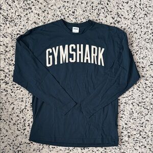 Gymshark Men's Dark Blue Long Sleeve Tee
